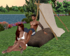 half tent with poses