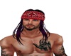 Purple Hair Red Bandana