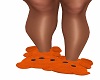 Orange bear slippers