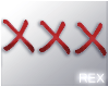 XXX Sign (Red)