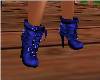 Royal Blue Buckle Boots