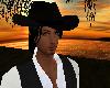 Black Cowboy Hat/Hair