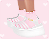 ࿐♡. White Jellies With Socks