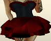 {D}black and red ruffles