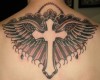 angel wings and cross