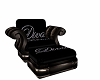 diva blk leather lounger