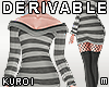 [K] goth striped fit M