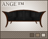 Ange Black Leather Sofa