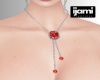 JM! Red+Silver Necklace