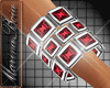 -MB- Bangles Red Silver