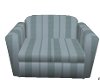  blue stipped nap sofa