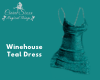 Winehouse Teal Dress