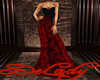 Black Red Lace Gown
