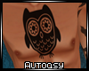 owl chest tattoo [AQ]