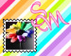 Rainbow Flower Stamp