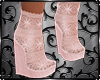 Eloise Pink Lace Wedge