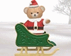 Santa Teddy Bear Sleigh
