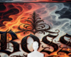Smoke flames b backgroun