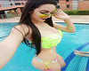 Drea poolside