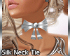 [M] Silk Neck Tie White