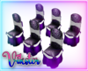 purple wedding row chair