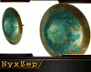 ! GOLD TEAL WALL ART