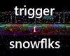 Snowflakes upward burst