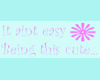 Cute, It aint easy