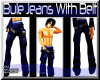 [BQ8]Bule Jeans + Belt