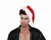 brown hair santa hat