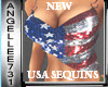 USA SEXY SEQUINS TOP
