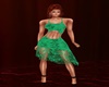 Green Straped N Lace Gow