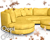 Yellow Curved Couch