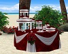 Red Beach Wedding Cake
