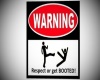 Warning Boot-sign
