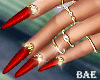 β. Lux Red Nails +Rings