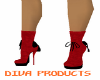 Red w/Black Bow Heels