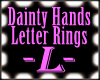 Pink Letter "L" Ring