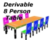 Derivable 8 Person Table