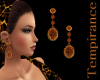 Amber/Gold Celt Earrings