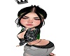 green and black hair