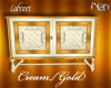 B*Cream/Gold Cabinet