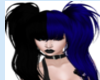 Black/blue Hair Pigtails