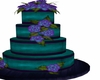 Teal and purple Cake