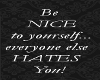 Be Nice to yourself