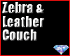 Zebra & Leather Couch