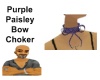 Purple Paisley Bow Choke