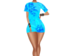 blue blue flower dress