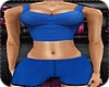 blue sports bra & short