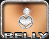 Diamond Heart Belly Ring